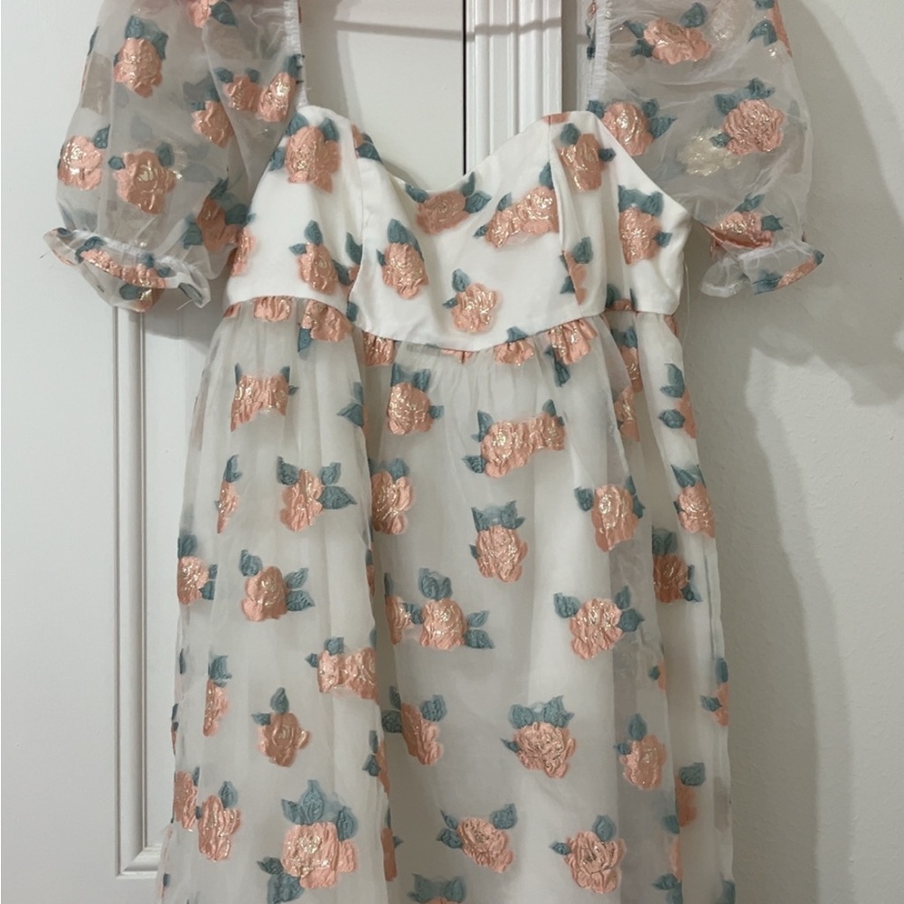 Altar'd State Green Ruffled Tiered Babydoll Dress